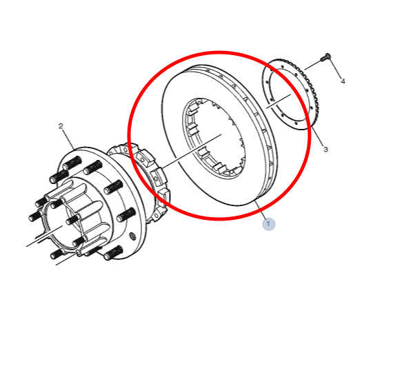 Brake Rotor Kit | Bendix 802569 ~ Haldex MPBR76694 ~ Volvo 21538404 | FleetRun FR-BRKE376