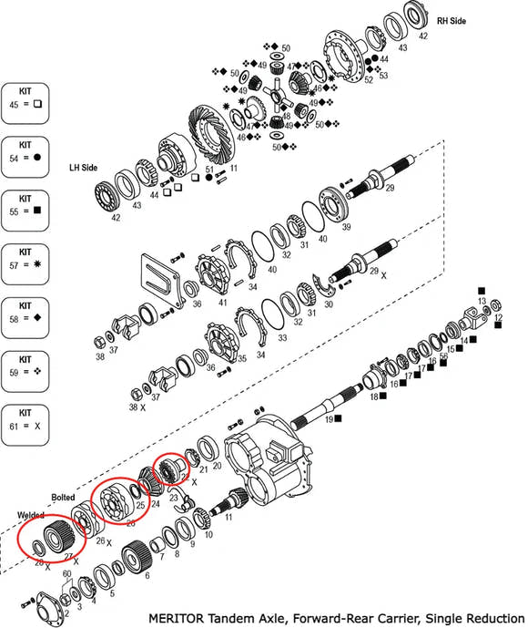 Power Divider Kit | Meritor KIT2488 | FleetRun FR-DVTN104