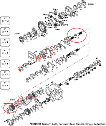 Power Divider Kit ~ With Pump | Meritor MPS-3345-145 | FleetRun FR-DVTN545