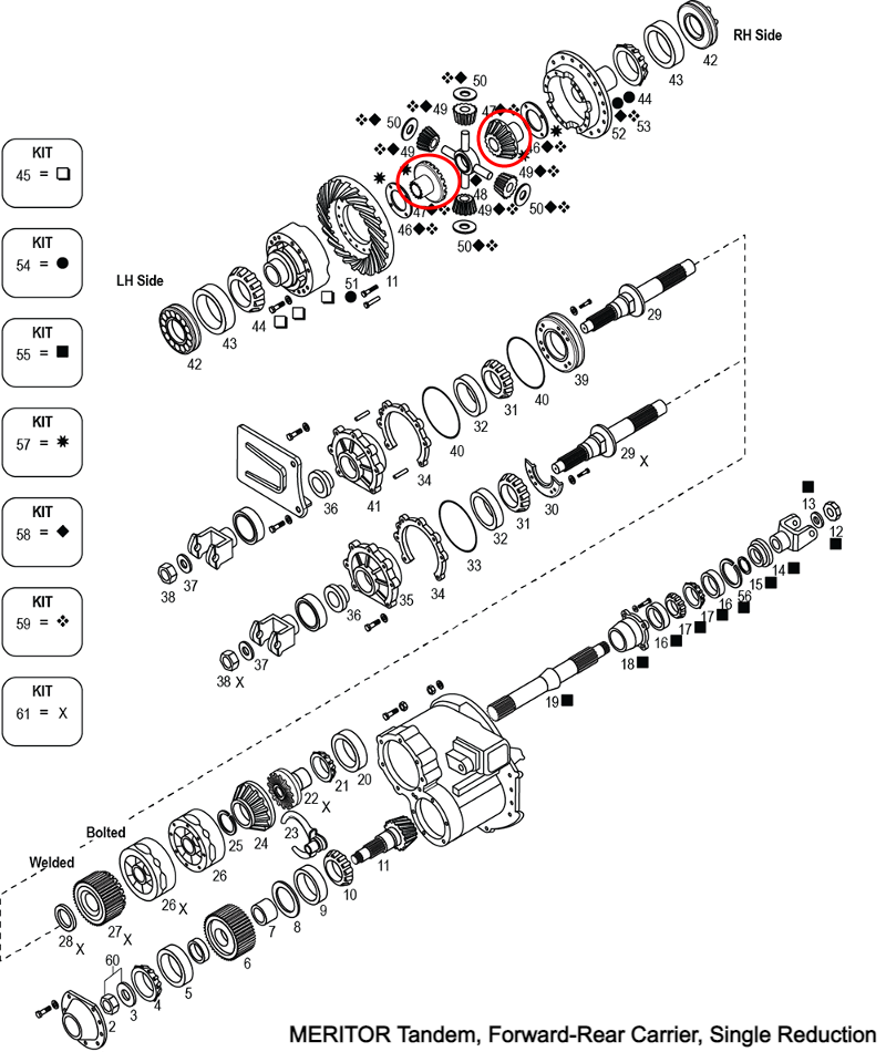 Side Gear | Power Divider | Meritor 2234-G-1437 | FleetRun FR-DVTN787