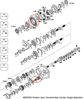 Differential Gear Set ~ 3.42 | Meritor B-41276-1 / A437521F342 | FleetRun FR-DVTN797