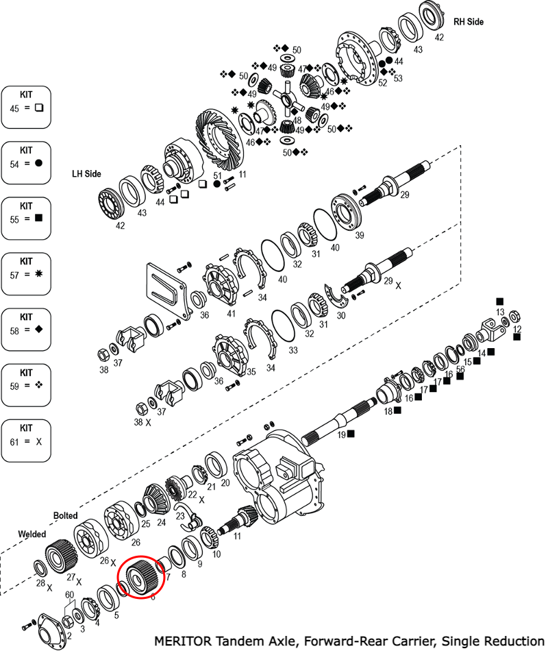 Pinion Helical Gear | Meritor 3892-N-4902 | FleetRun FR-DVTN902