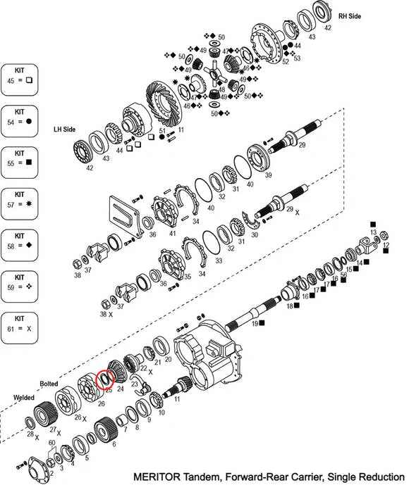 Snap Ring | Power Divider | Meritor 2297-E-5335 / 2297E5335 | FleetRun FR-DVTN929