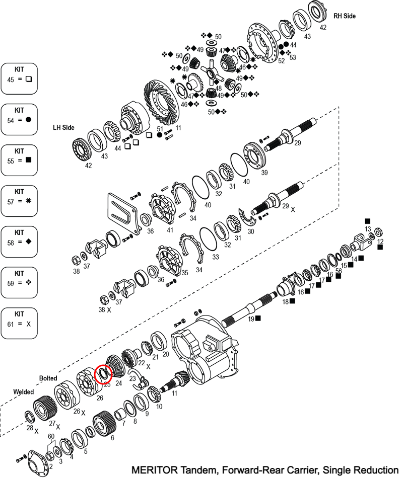 Snap Ring | Power Divider | Meritor 2297-E-5335 / 2297E5335 | FleetRun FR-DVTN929