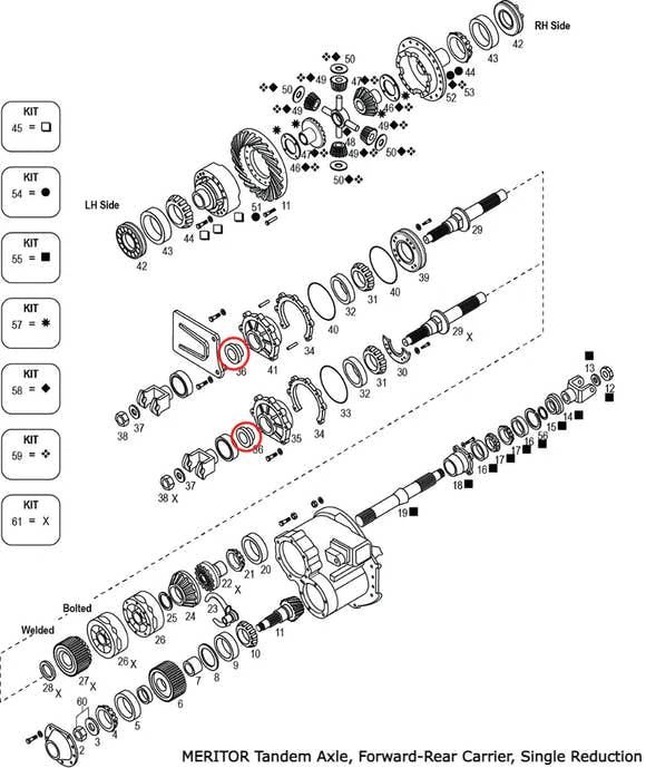 Pinion Oil Seal | Differential / Axle | Meritor A1205R2592 / R945007 | FleetRun FR-DVTN942