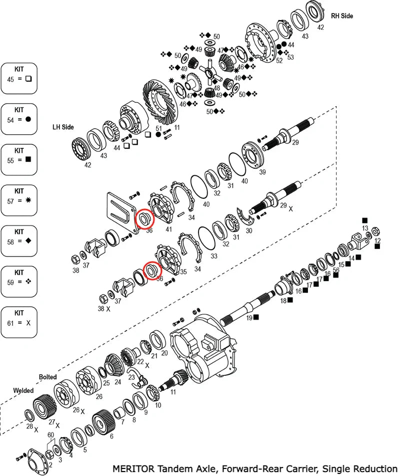 Semi Truck Pinion Oil Seal | Differential / Axle | Meritor A1205R2592 ...