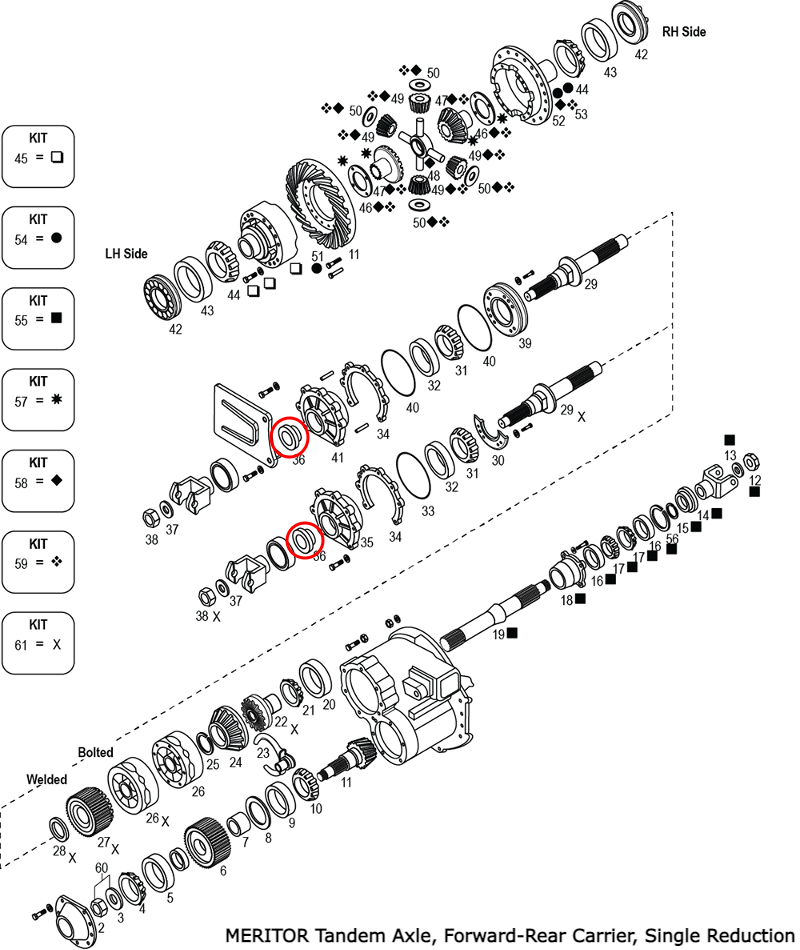 Pinion Oil Seal | Differential / Axle |  Meritor A1205R2592 / R945007 | FleetRun FR-DVTN942