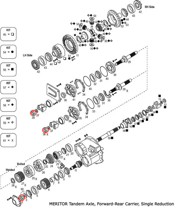 Pinion Nut | Differential / Axle | Meritor 40X1233 | FleetRun FR-DVTN973-1