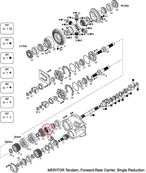 Side Gear | Power Divider | Meritor 2234-R-1188 | FleetRun FR-DVTN973