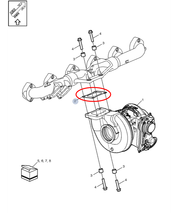 Exhaust Turbo Gasket | Volvo / Mack | Volvo 20781146 | FleetRun FR-ENGN146