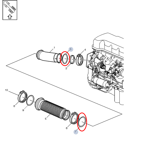 Exhaust Gasket | Volvo / Mack | Volvo 21095721 / 21048738 / 21021846 | FleetRun FR-EXST434-1