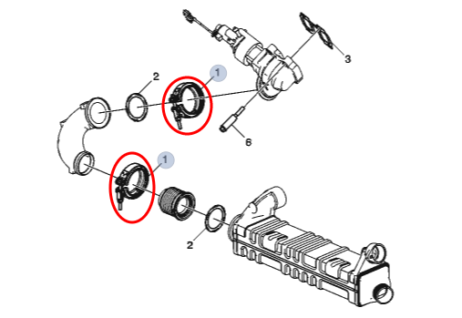 V-Band Clamp | Volvo / Mack | Volvo 20755169 / 20855725 / 20559348 | FleetRun FR-EXST434