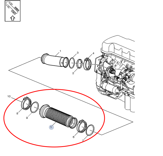 Exhaust Flex Pipe Bellows Kit | Volvo VNL | Volvo 22307701 / 21219442 | FleetRun FR-EXST983