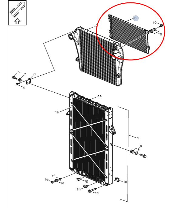 Condenser | Volvo 22314813 /  21814392 / 21095290 / 20956587 | FleetRun FR-HVAC223