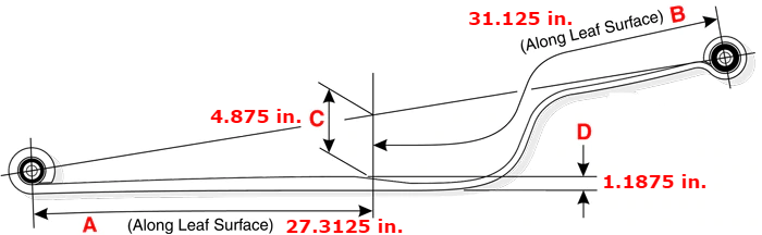 Front Leaf Spring | Volvo | Volvo 20551557 / 20499478 ~ Hendrickson 64772-000 | FleetRun FR-SPSN639