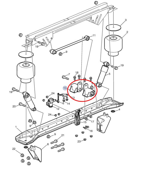 Cab Suspensin Torsion Spring | Volvo VNL | Volvo 23214277 | FleetRun FR-SPSN694