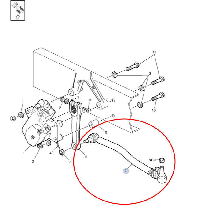 Drag Link Assembly | Volvo VNL | Volvo 85128559 / 20794767 / 21128336 / 20407667 | FleetRun FR-STRG690