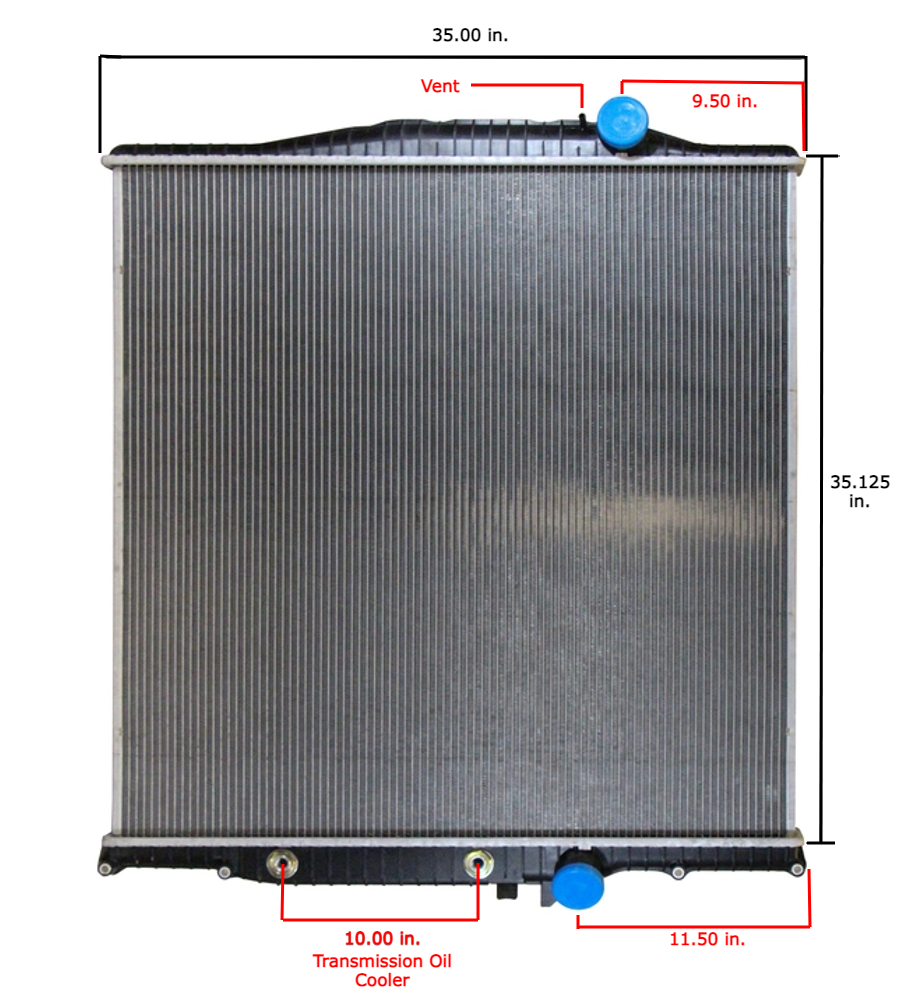 Radiator | 1997-2007 Volvo VNL | Volvo 20984815 / 20733351 / 20485886 / 20516414 / 20516418 / 20700605 | FleetRun FR-COOL452